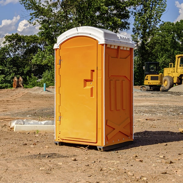 how often are the porta potties cleaned and serviced during a rental period in Haralson